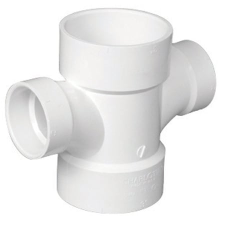 Charlotte Pipe And Foundry Charlotte Pipe Schedule 40 2 in. Hub X 2 in. D Hub PVC Sanitary Tee 1 pk PVC004290600